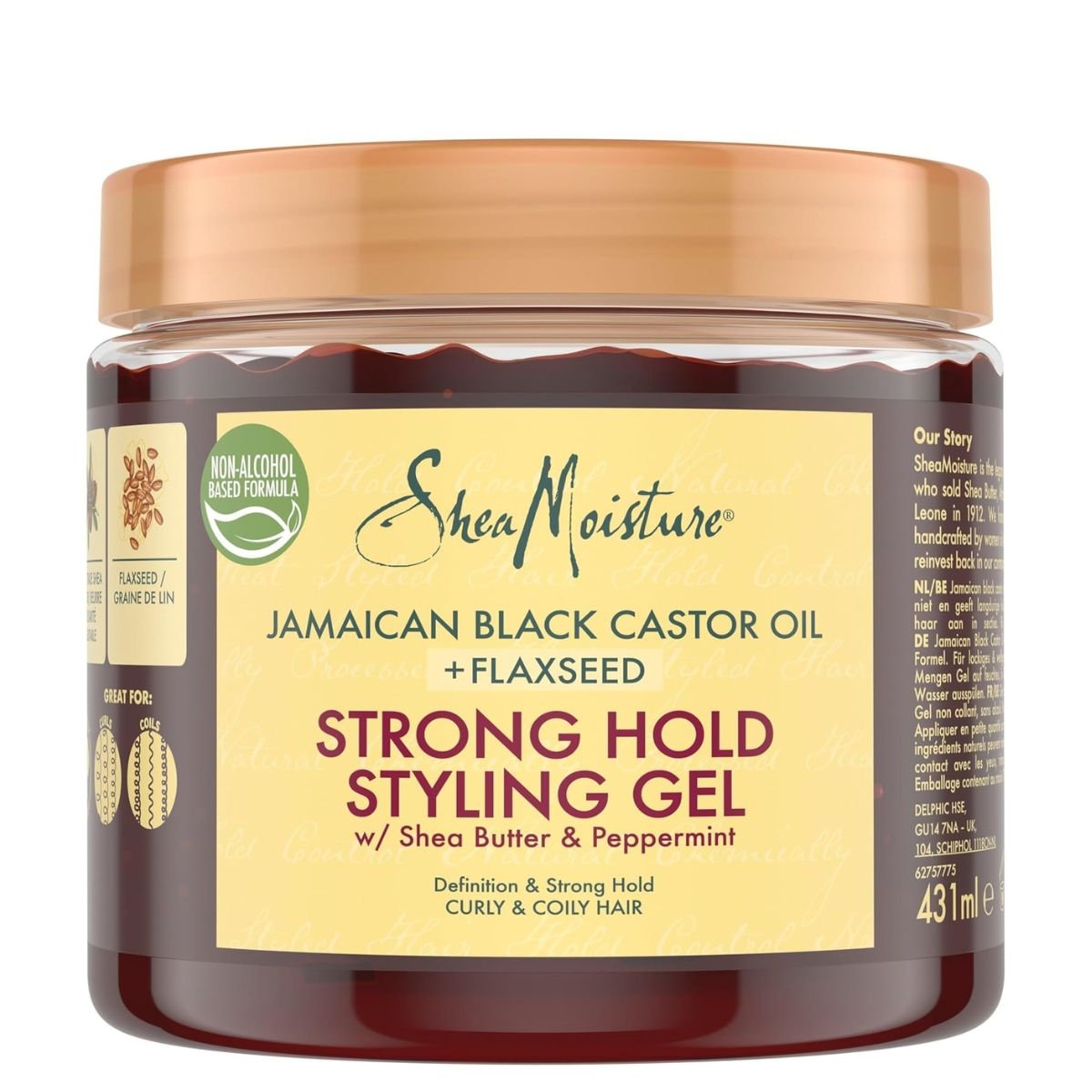 Shea Moisture • Jamaican Black Castor Oil Strong Hold Styling Gel - Colorful Black