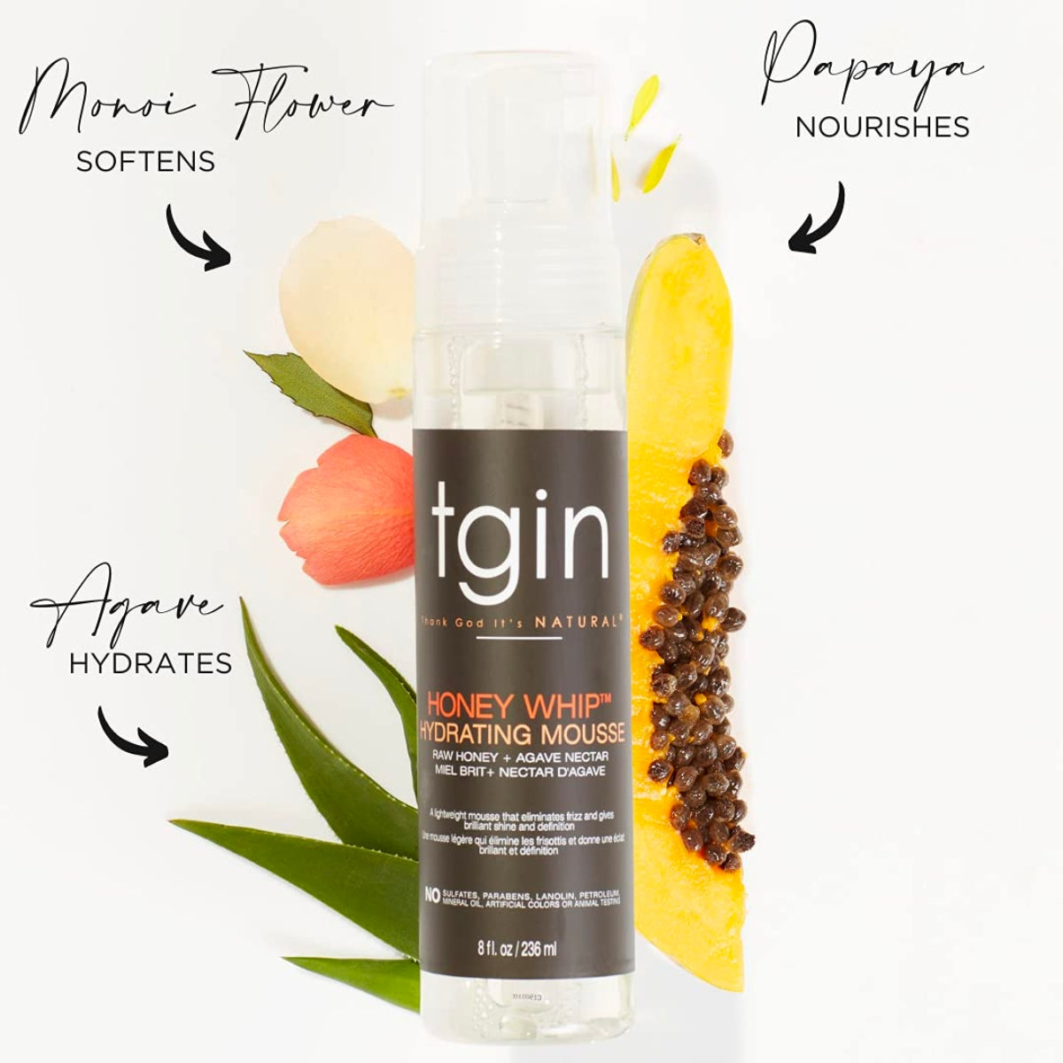 La mousse coiffante Honey Whip Hydrating Mousse de TGIN est idéale pour vos cheveux bouclés Dites adieu aux mousses qui laissent les cheveux secs et cartonnés. 