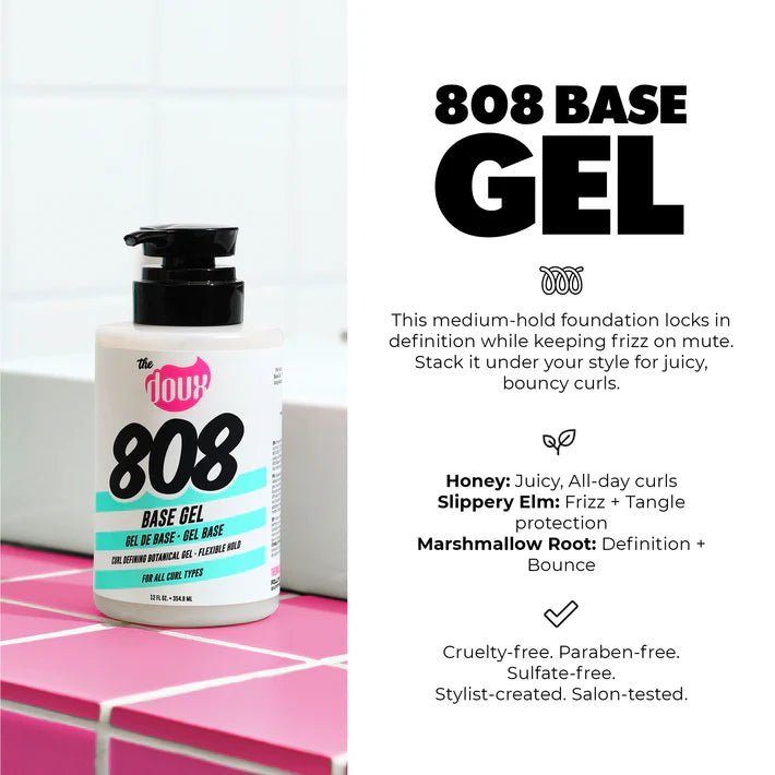 The Doux - 808 Base Gel (gelée fixation naturelle) - Colorful Black