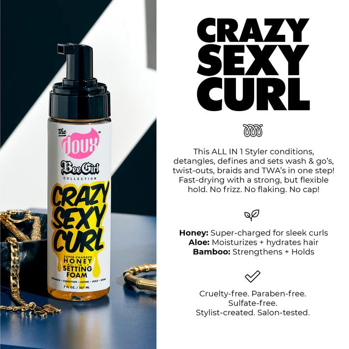The Doux - Crazy Sexy Curl (mousse fixation forte) - Colorful Black