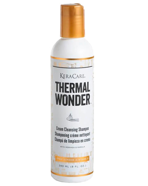 Le Cream Cleansing Shampoo de Keracare Thermal Wonder est un shampooing doux qui élimine tous les résidus et saletés sans assécher vos cheveux !