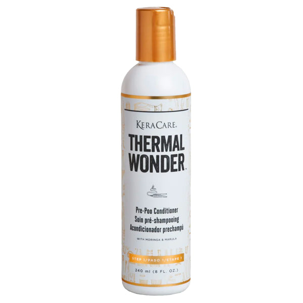 Première étape du processus de protection thermal, le Pre-poo Conditioner de Keracare Thermal Wonder est un traitement profond pour une protection optimale.