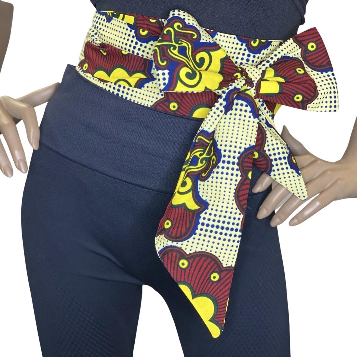Colorful Black - Wax belt (handmade)