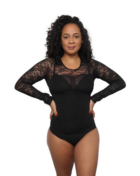 Body Shaper- Body Gainant manches longues avec dentelle (269)