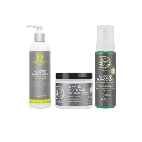 Design Essentials Natural Almond &amp; Avocado - Curl Enhancing Mousse Curl Definition PACK - 3 products