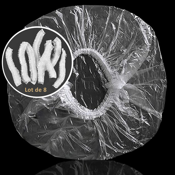 Colorido negro - Charlottes para el cuidado del cabello - Juego de 8