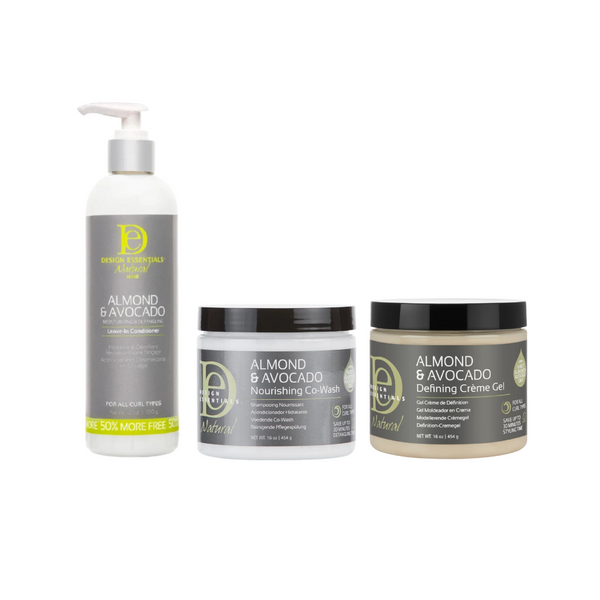 Design Essentials Natural Almond &amp; Avocado - Curl Defining Crème Gel PACK - 3 products