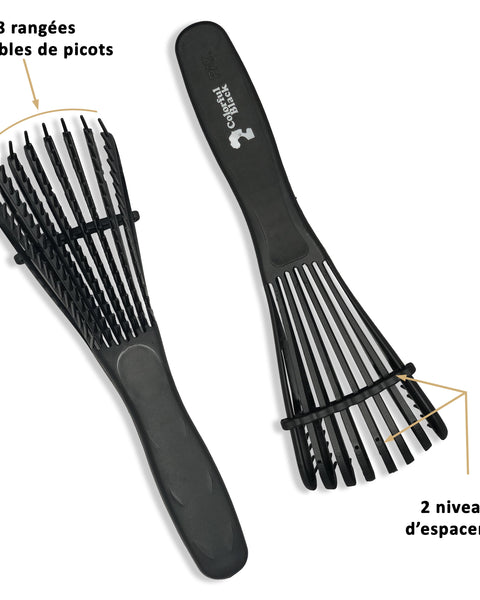 Colorful Black - Brosse Démêlante Flexible - Black Goddess (noire)