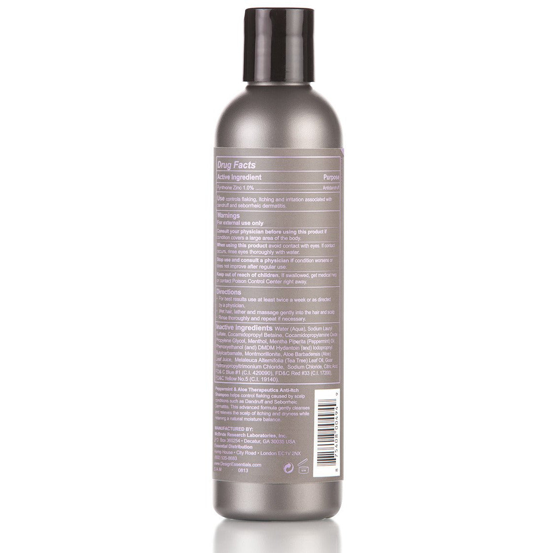 Design Essentials - Champú terapéutico de menta y aloe para la prevención de picores