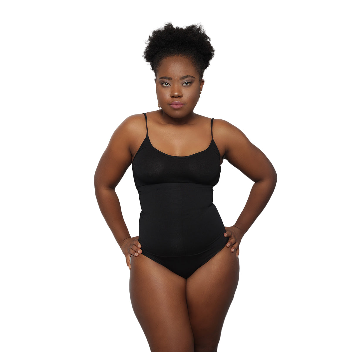 Colorful Black - Shaping bodysuit with thin straps (202)