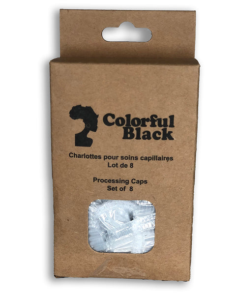 Colorido negro - Charlottes para el cuidado del cabello - Juego de 8