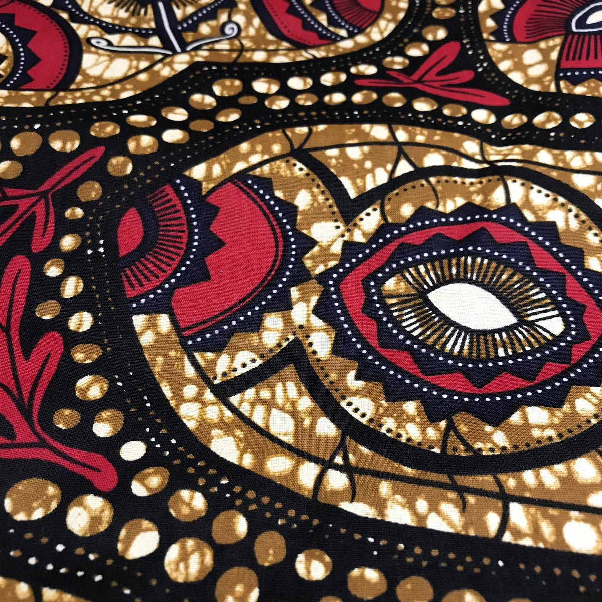 Colorful Black - Double Wrap Snood - Wax &amp; Fur (Gold &amp; Red)