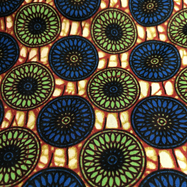 Colorido negro - Snood de doble vuelta - Cera y piel (verde y azul)