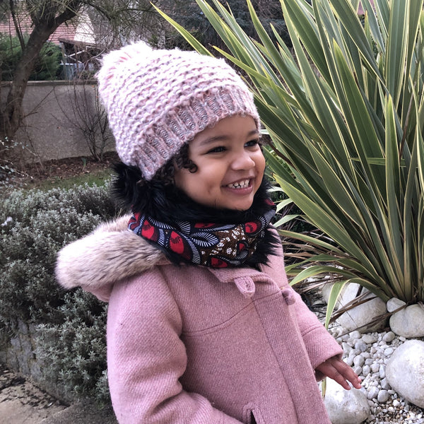 Colorido negro - Snood - Cera y piel - Talla infantil