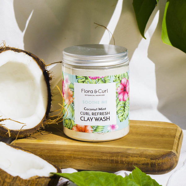 Flora & Curl - Soothe Me - Coconut Mint Curl Refresh Clay Wash (Argile purifiante)