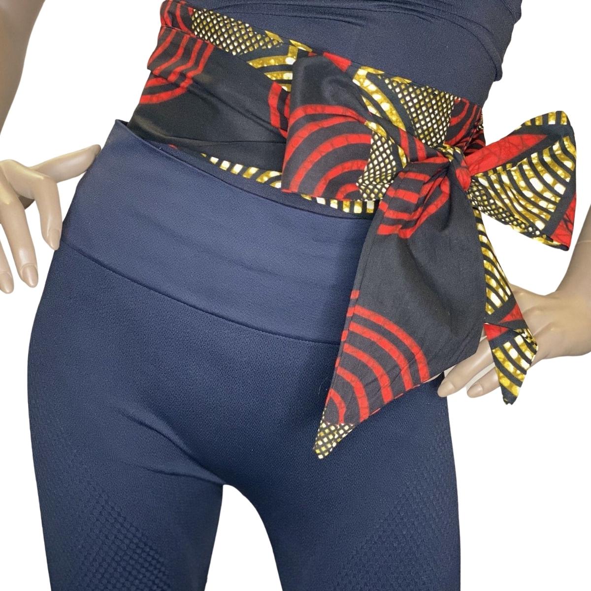 Colorful Black - Wax belt (handmade)