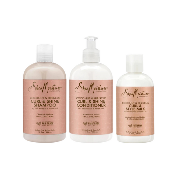 Shea Moisture - Coconut &amp; Hibiscus PACK Minimalist Routine - 3 products