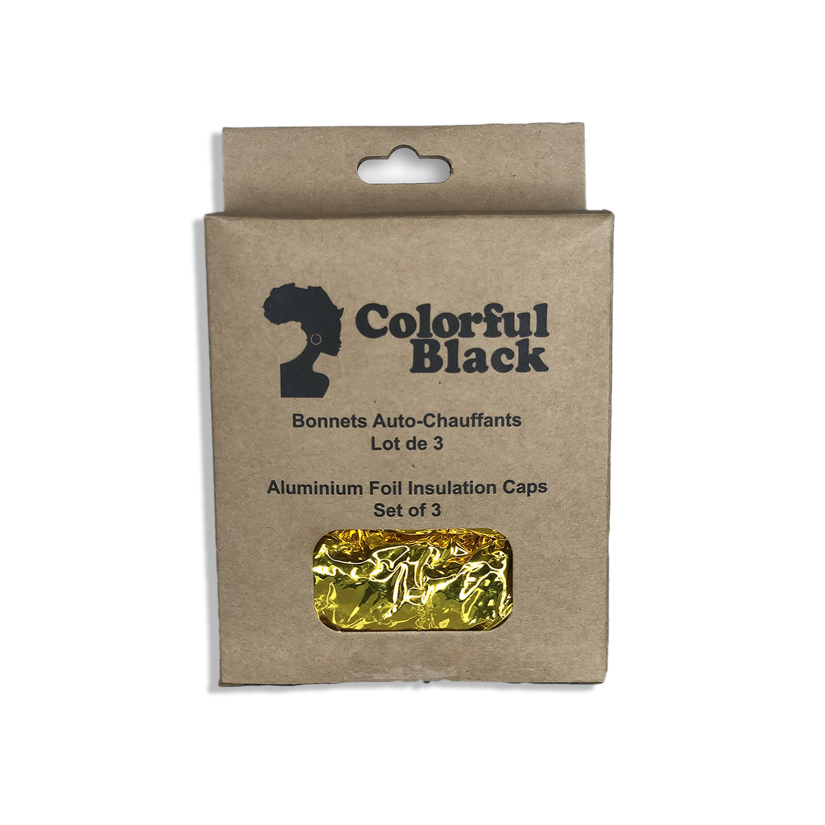Colorful Black - Aluminium Foil Insulation Caps - Set of 3
