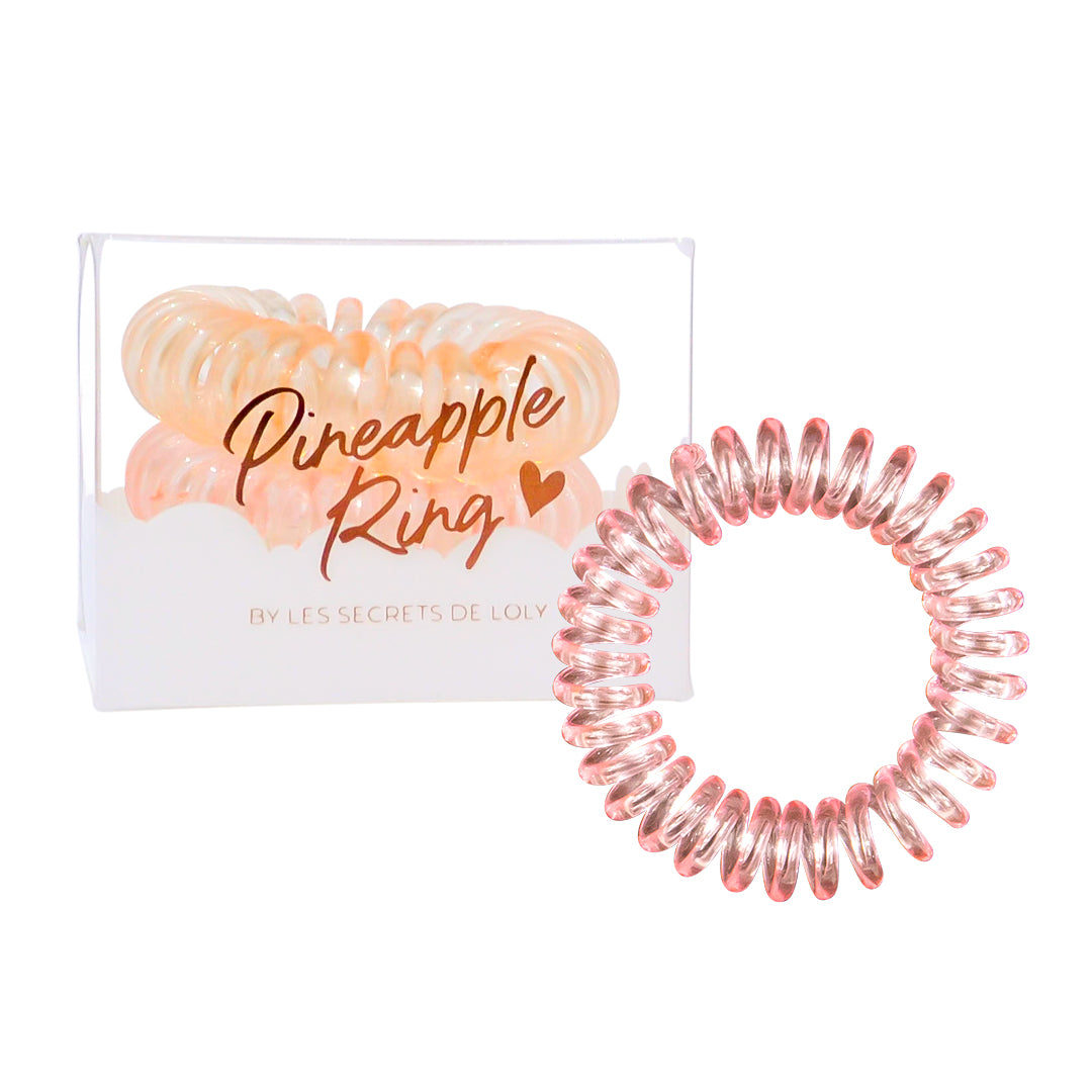 Les Secrets de Loly - Pineapple Ring Pink - Elastique invisible rose (Lot de 3)