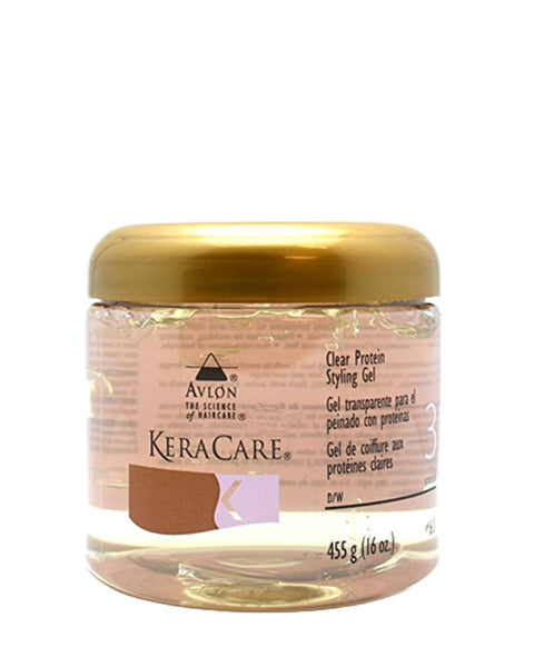 Idéal pour les waves et autres coiffures, le Clear Protein Styling Gel de Keracare structure vos boucles sans effet cartonné tout en apportant brillance et éclat.