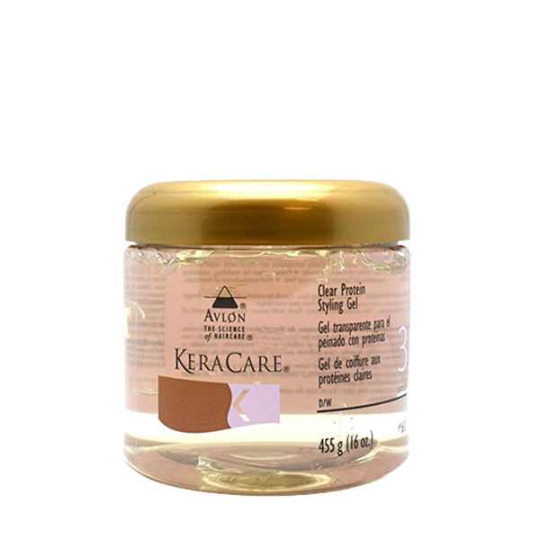 Idéal pour les waves et autres coiffures, le Clear Protein Styling Gel de Keracare structure vos boucles sans effet cartonné tout en apportant brillance et éclat.