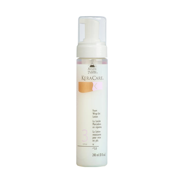 La Foam Wrap-Set Lotion de Keracare procure une longue tenue et une brillance naturelle sur vos cheveux. Avec cette mousse, vos boucles seront douces et naturelles.