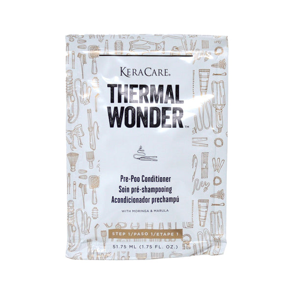 Première étape du processus de protection thermal, le Pre-poo Conditioner de Keracare Thermal Wonder est un traitement profond pour une protection optimale. 