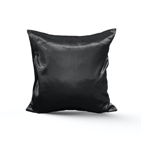 Colorful Black - Funda de almohada de raso - Cuadrada (65 x 65cm)