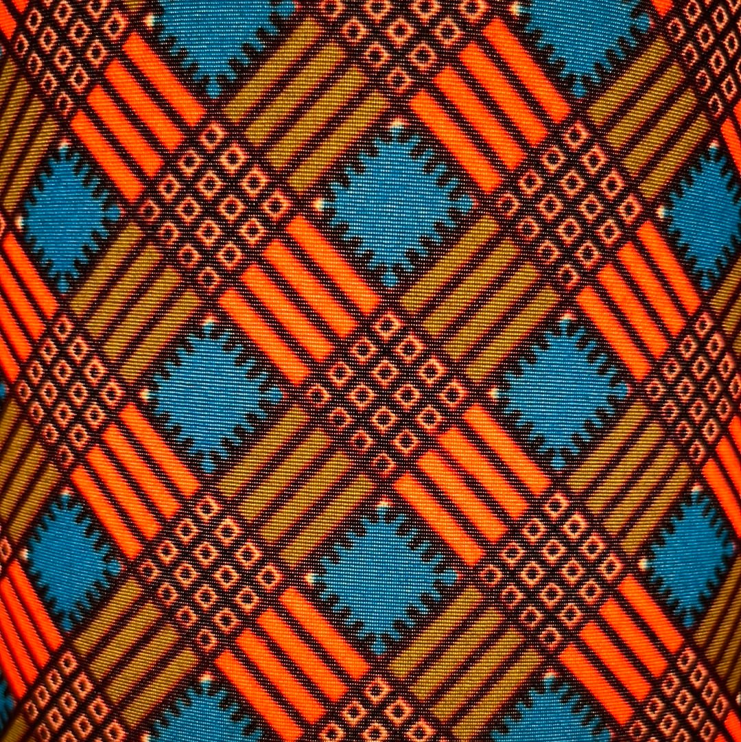 AnnAbatjour - Abat - Jour en Imprimé Wax - Diamètre 15cm (hauteur 20cm) - modèle 1 - Colorful Black