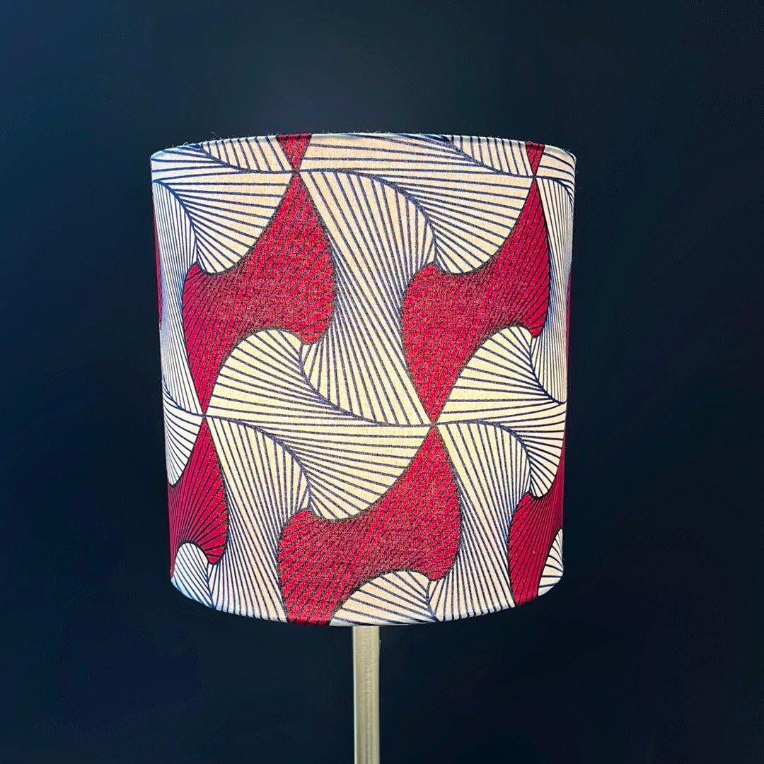 AnnAbatjour - Abat - Jour en Imprimé Wax - Diamètre 25cm (hauteur 25cm) - modèle 1 - Colorful Black