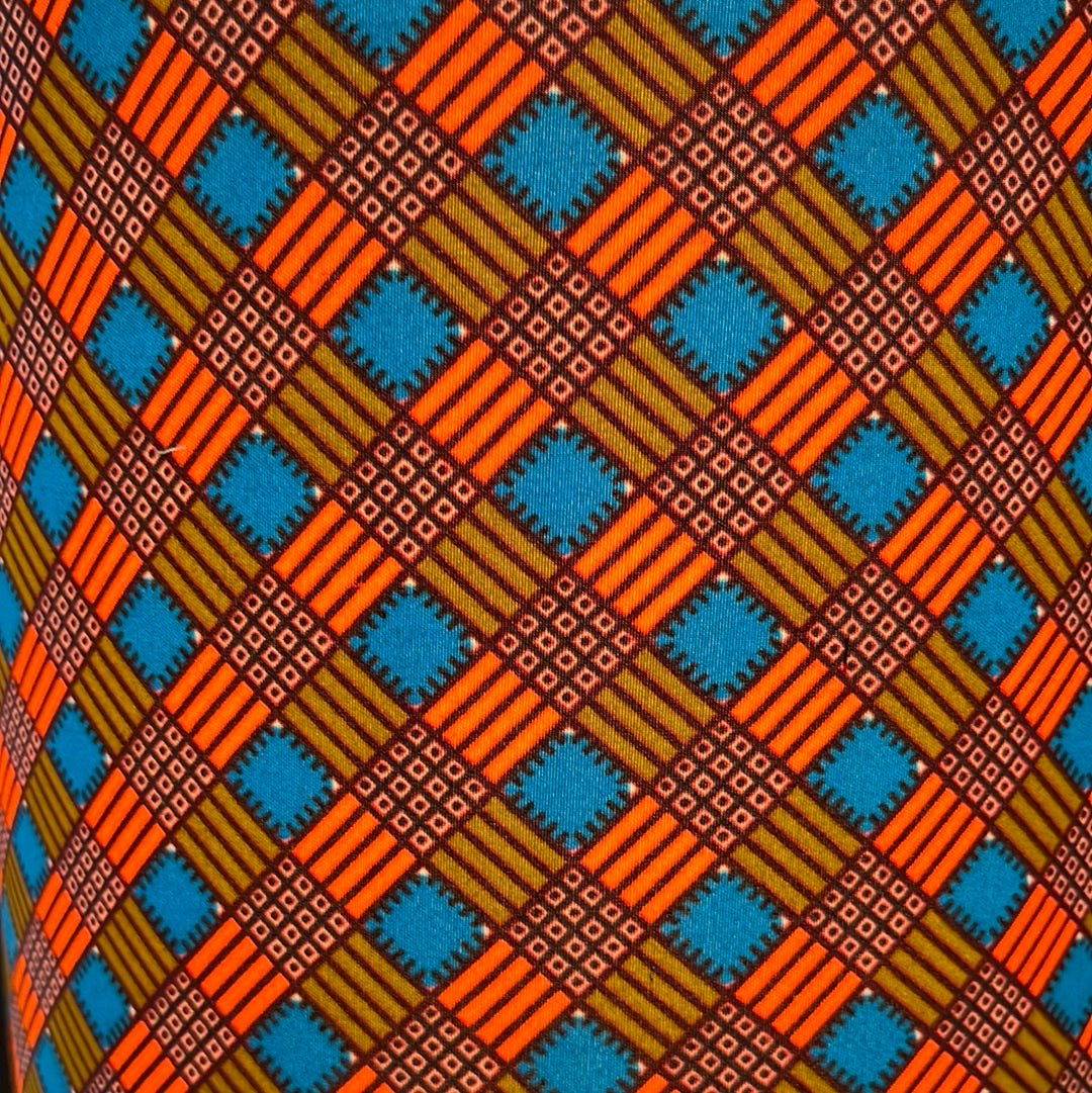 AnnAbatjour - Abat - Jour en Imprimé Wax - Diamètre 25cm (hauteur 25cm) - modèle 2 - Colorful Black