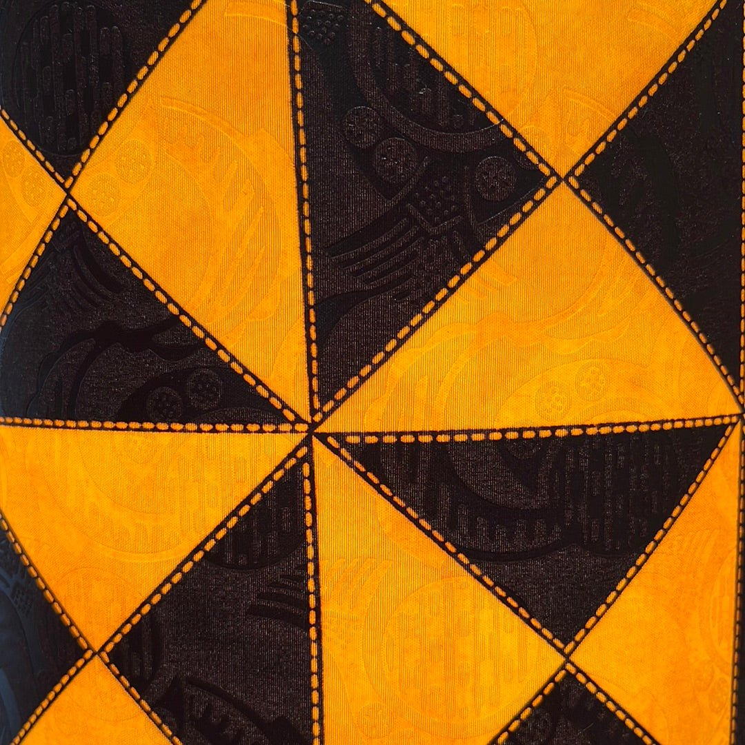 AnnAbatjour - Abat - Jour en Imprimé Wax - Diamètre 25cm (hauteur 25cm) - modèle 3 - Colorful Black