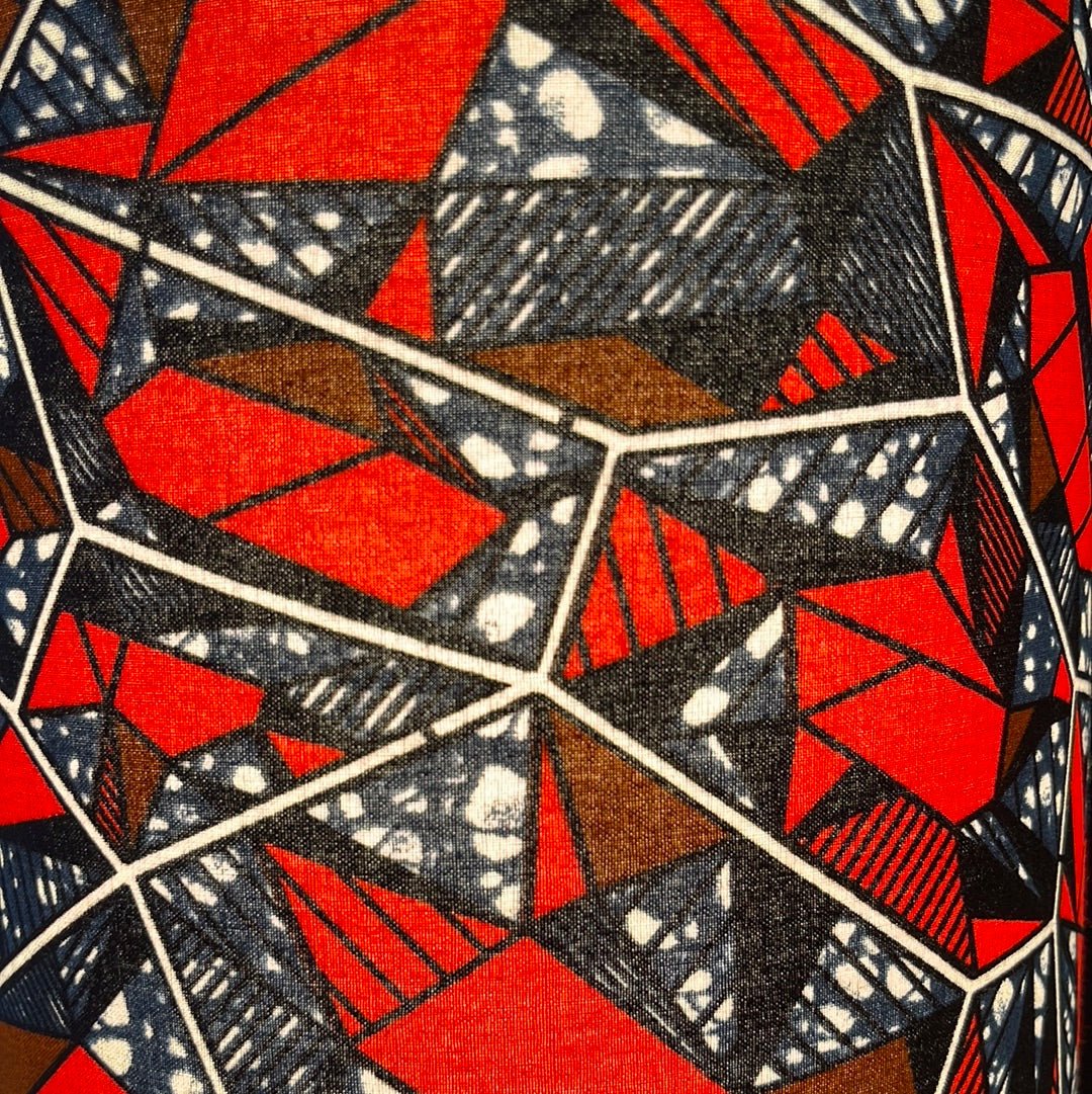 AnnAbatjour - Abat - Jour en Imprimé Wax - Diamètre 25cm (hauteur 25cm) - modèle 7 - Colorful Black