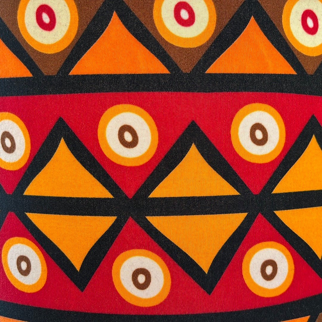 AnnAbatjour - Abat - Jour en Imprimé Wax - Diamètre 40cm (hauteur 20cm) - modèle 1 - Colorful Black