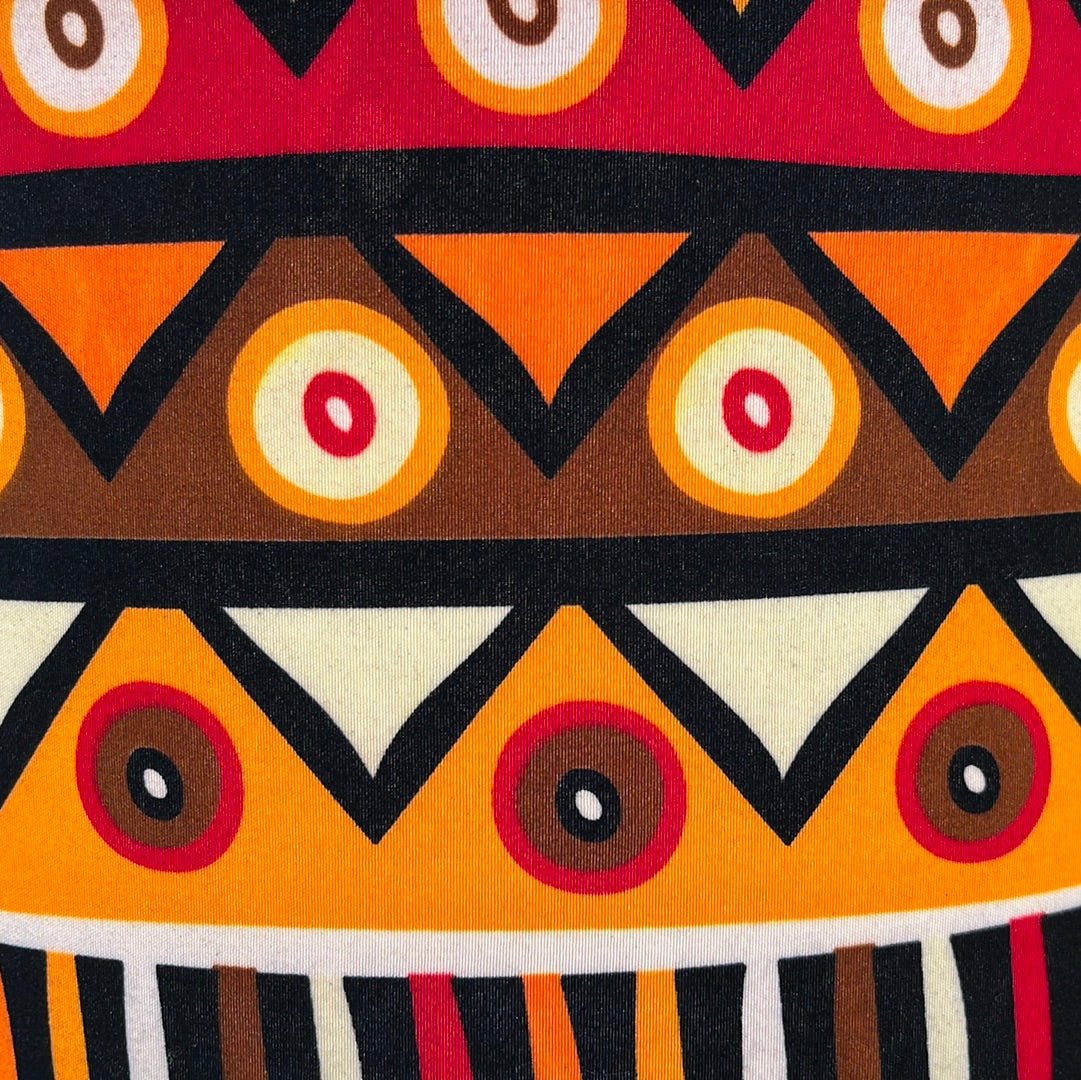 AnnAbatjour - Abat - Jour en Imprimé Wax - Diamètre 40cm (hauteur 25cm) - modèle 2 - Colorful Black