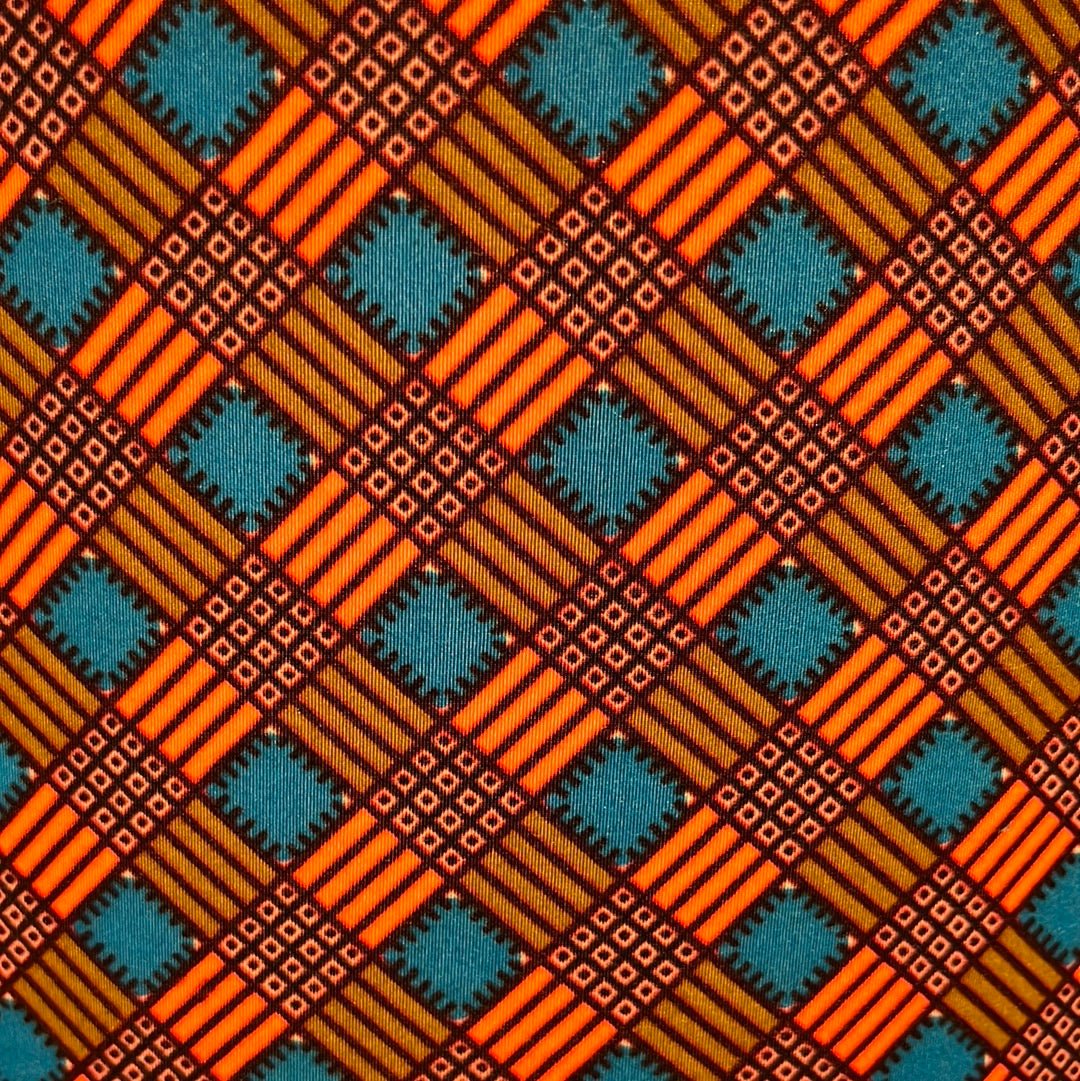 AnnAbatjour - Abat - Jour en Imprimé Wax - Diamètre 40cm (hauteur 25cm) - modèle 3 - Colorful Black