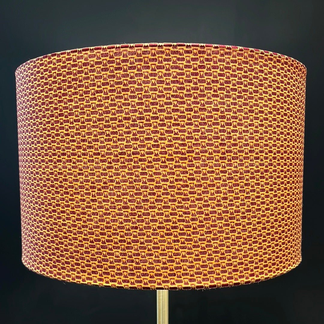 AnnAbatjour - Abat - Jour en Imprimé Wax - Diamètre 40cm (hauteur 25cm) - modèle 6 - Colorful Black