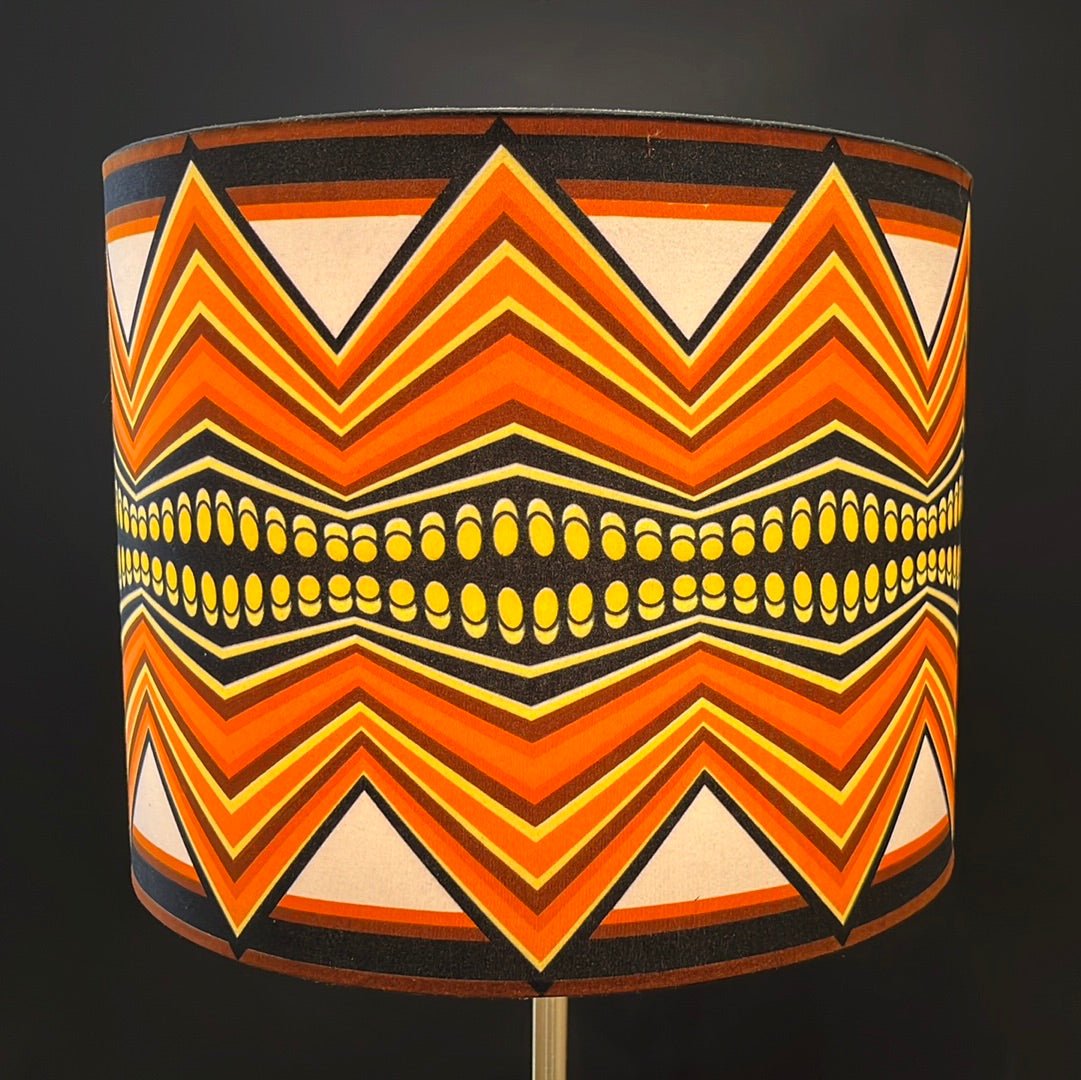 AnnAbatjour - Abat - Jour en Imprimé Wax - Diamètre 40cm (hauteur 32cm) - modèle 1 - Colorful Black