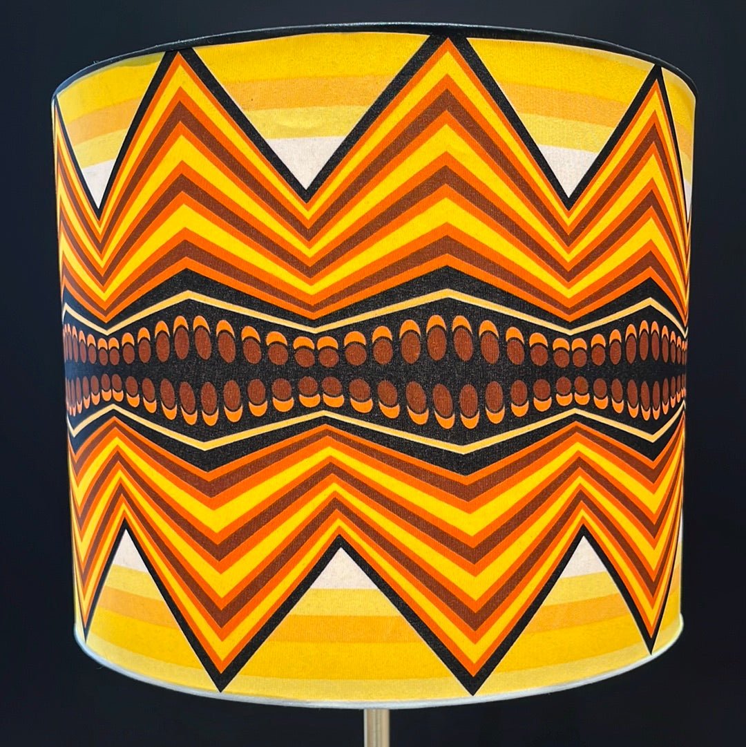 AnnAbatjour - Abat - Jour en Imprimé Wax - Diamètre 40cm (hauteur 32cm) - modèle 2 - Colorful Black