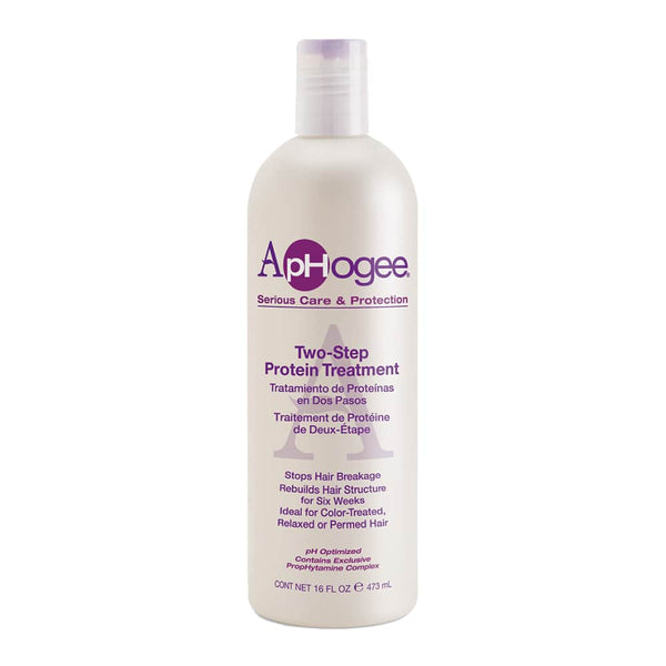 ApHogee Two-Step Protein Treatment est un traitement protéiné unique pour stopper la casse des cheveux. A base et de protéines, il restaure la fibre capillaire.