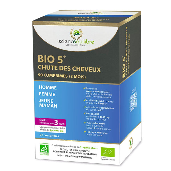 Extrêmement efficace et 100% naturel (certifié Bio), ce complément alimentaire vous aide à lutter contre la chute des cheveux, fortifie et booste la pousse.