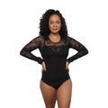 Body Shaper - Body Gainant manches longues avec dentelle (269) - Colorful Black