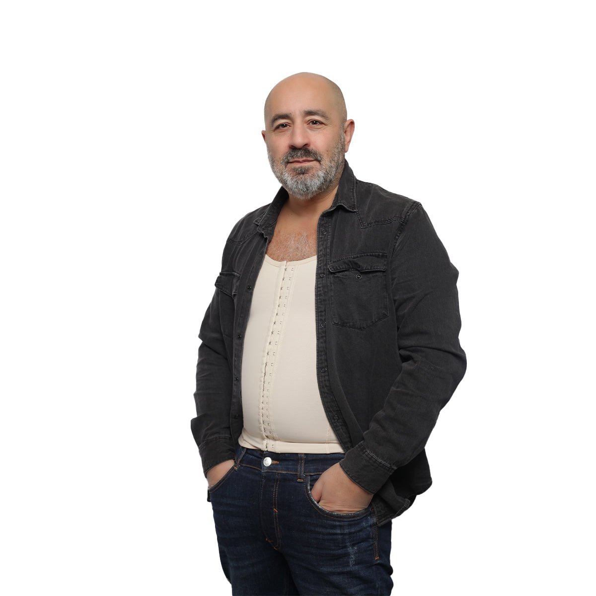 Body Shaper - Gaine Ventre Plat pour Homme (810) - Colorful Black