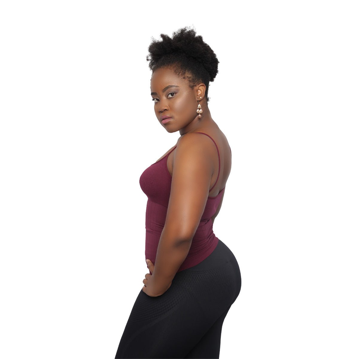 Body Shaper - Top Gainant avec fines bretelles (102) - Colorful Black