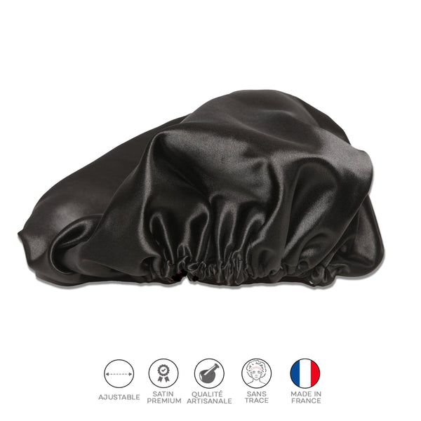 Gorro de dormir de satén negro colorido