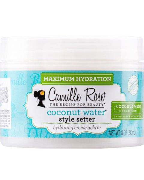 Entre une crème à utiliser au quotidien et un booster de boucles, le Coconut Water Style Setter combine eau de Coco, Aloe Vera, beurre tropicaux et huiles.