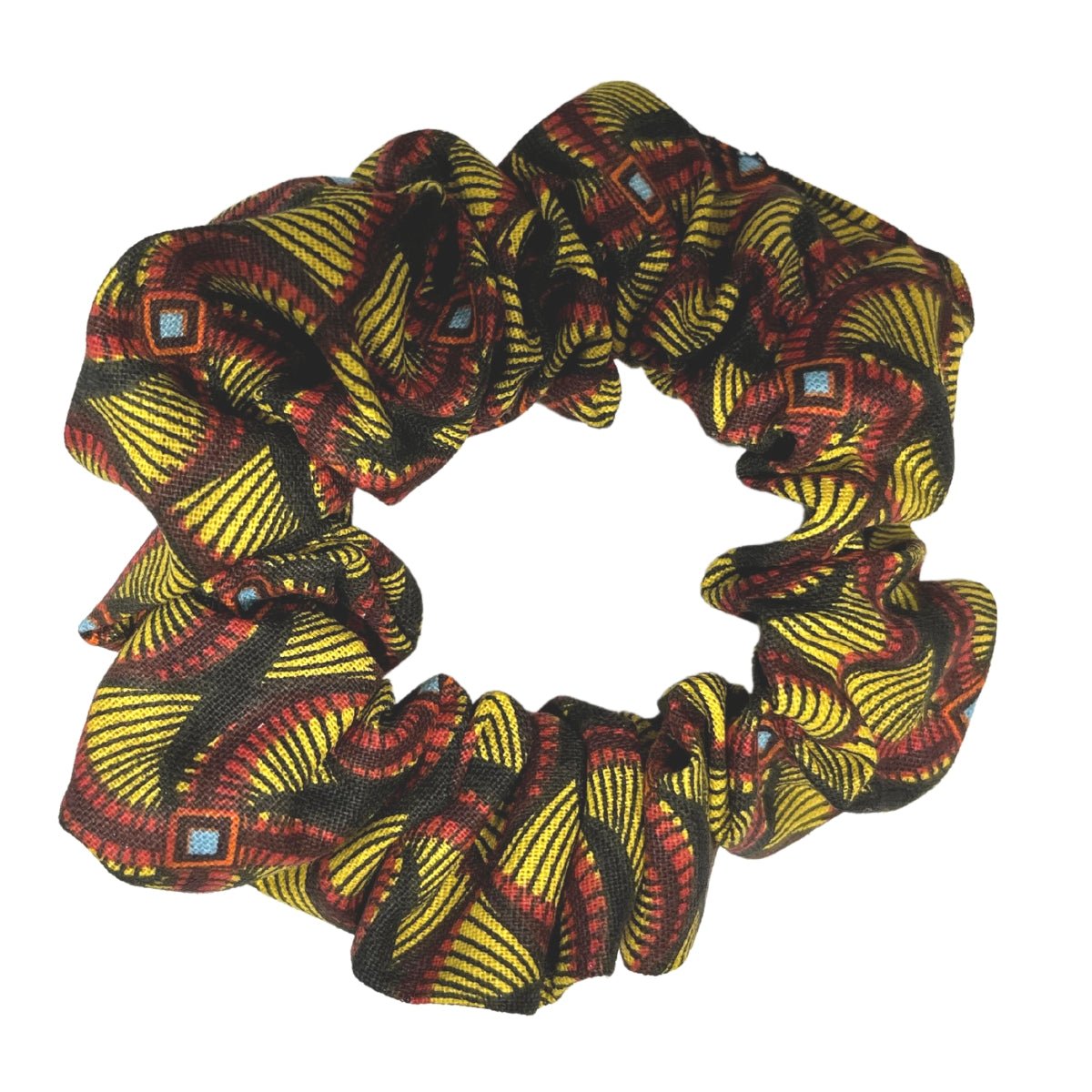 Colorful Black - Chouchou / Scrunchie en imprimé Wax - Colorful Black