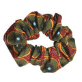 Colorful Black - Chouchou / Scrunchie en imprimé Wax (modèle 1) - Colorful Black