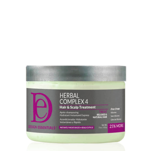 La Herbal Complex 4 est la crème pour la pousse des cheveux Design Essentials. Appliquée régulièrement sur votre cuir chevelu, elle booste la croissance capillaire.