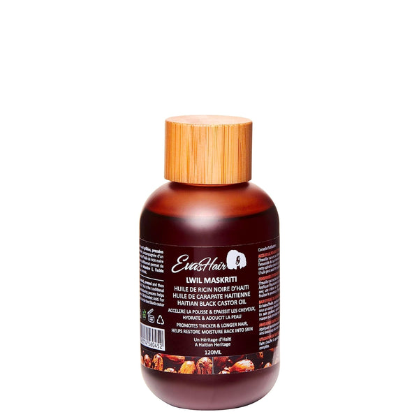 EvasHair - Lwil Maskriti - Haitian Black Castor Oil (multi-use)